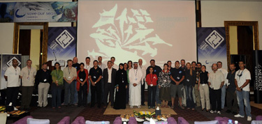 Dr. Brent Stewart at United Arabian Emirates as an invited speaker for an Arabian Sea whale shark workshop